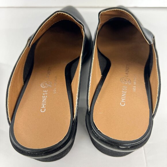Sz 7.5 NWT Chinese Laundry Marnie Black Slip-On Pointed Toe Mules Shoes Women - Picture 7 of 14